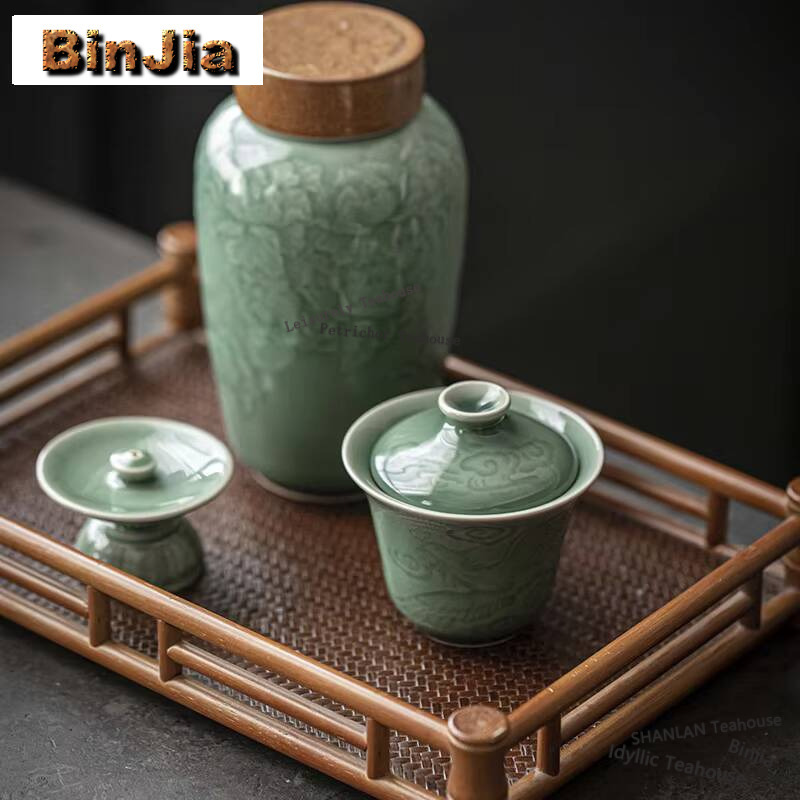 100ml Antique Celadon Hand Gra - Celadon Ceramic Cup 评论和价格