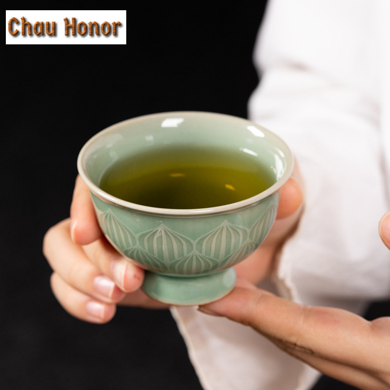 100ml Handmade Longquan Celado - Celadon Ceramic Cup 评论和价格